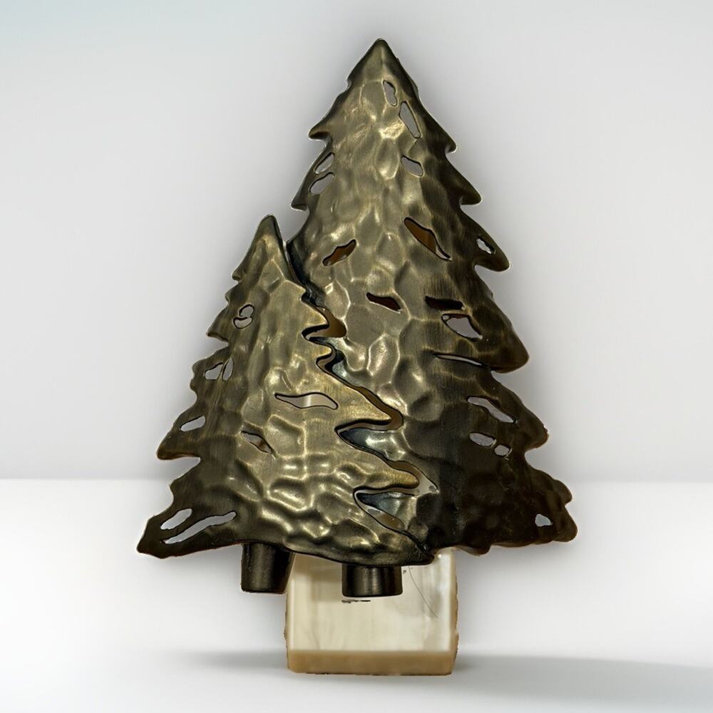 Bath & Body Works Wallflower Diffuser Bronze Double Matte Metal Christmas Tree